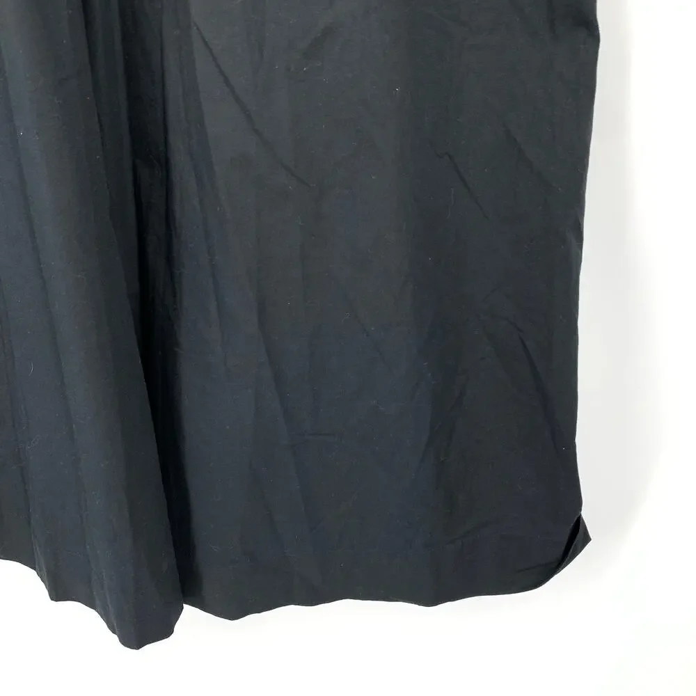 J.Crew Mock Neck Midi Dress Womens Size Large Black Sleeveless A-Line